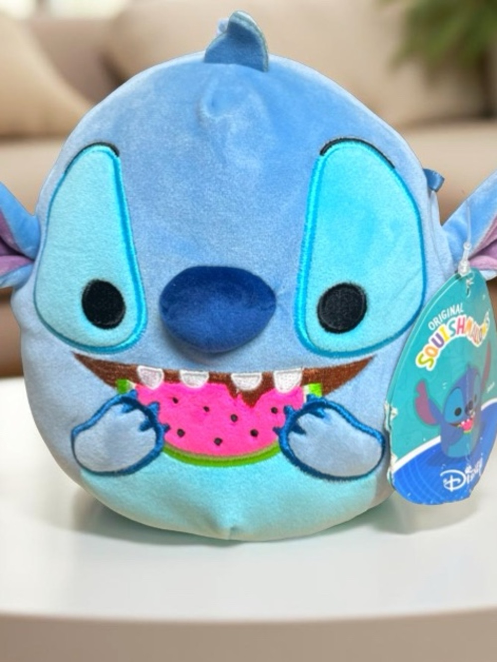 Disney Stitch Squishmallows Plush with Watermelon | Original Pre-Owned